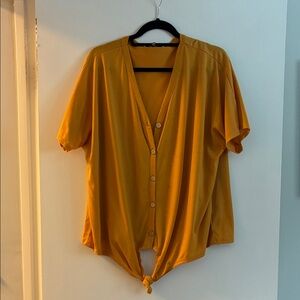 Purple Snow Mustard Button-Down Shirt